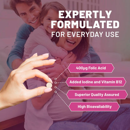 Tabletas prenatales Prowise ácido fólico con nutrientes esenciales