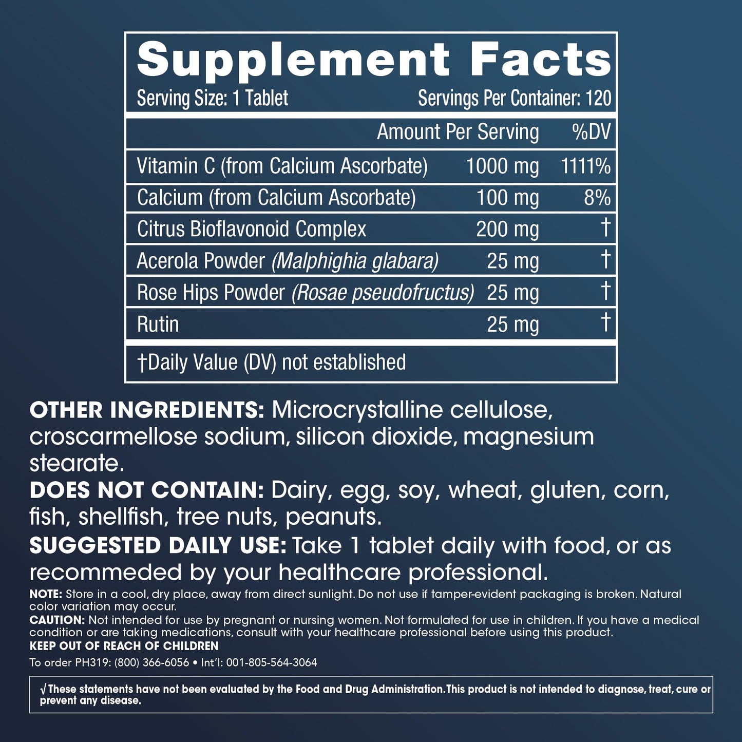 Tabletas ProHealth Pro-C Complex vitamina C con bioflavonoides