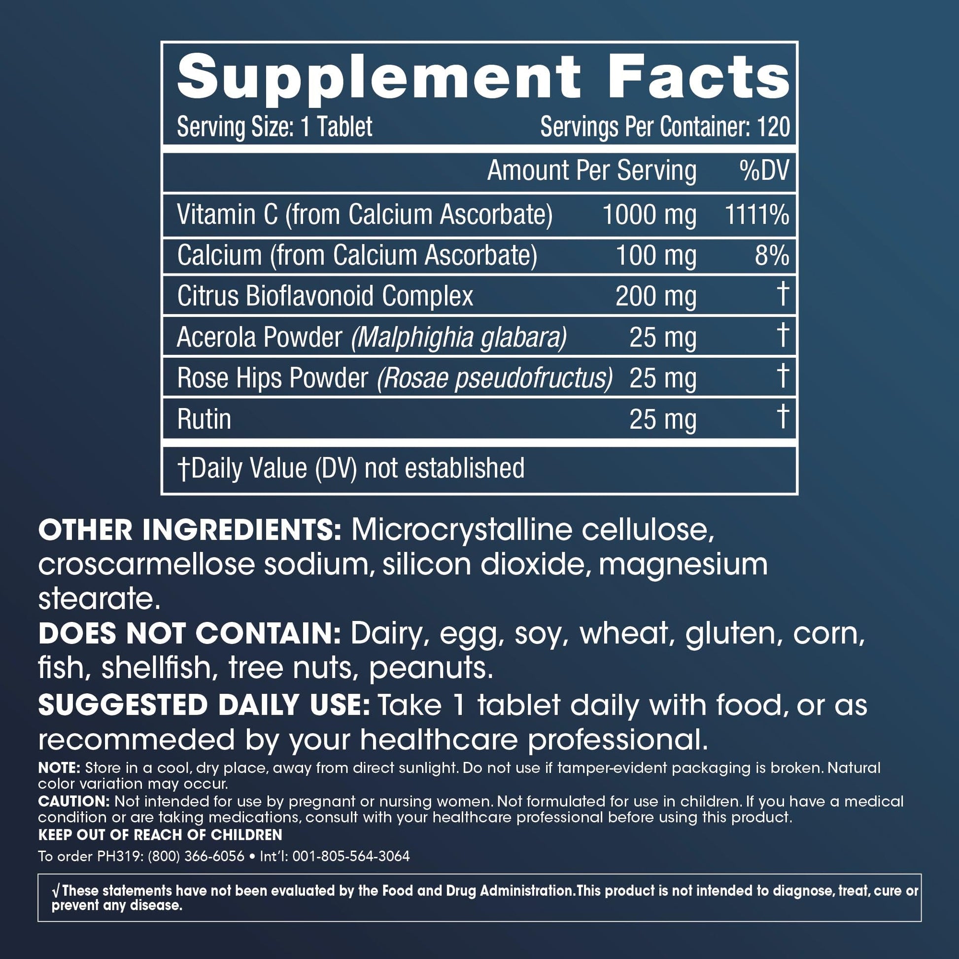 Tabletas ProHealth Pro-C Complex vitamina C con bioflavonoides