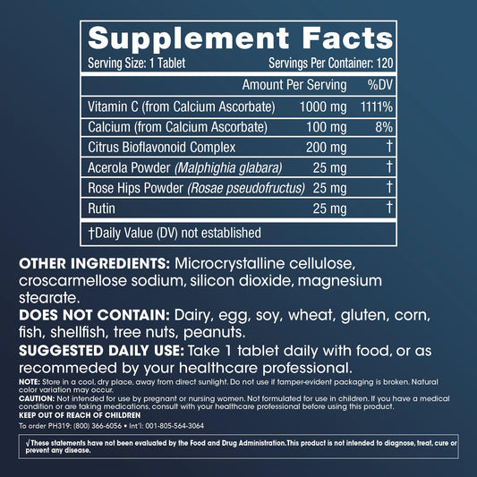 Tabletas ProHealth Pro-C Complex vitamina C con bioflavonoides