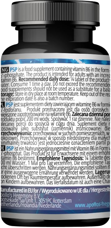 Tabletas Pyridoxal-5-Fosfato fórmula bioactiva Apollo's Hegemony