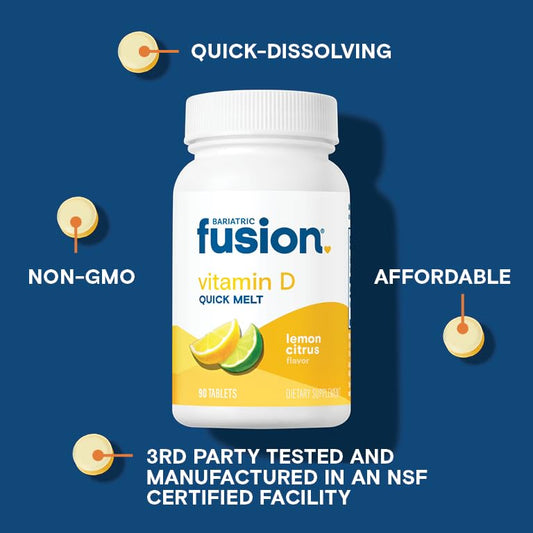 Tabletas rápidas de vitamina D3 Bariatric Fusion para huesos