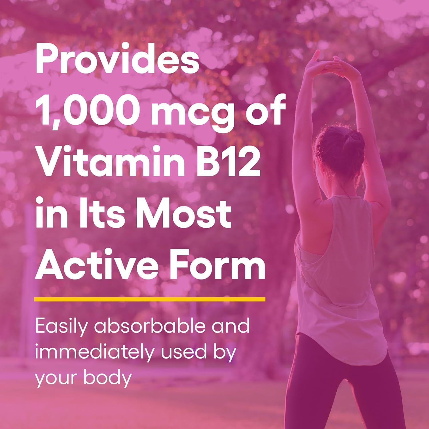 Suplemento de vitamina B12 en tabletas masticables de sabor cereza