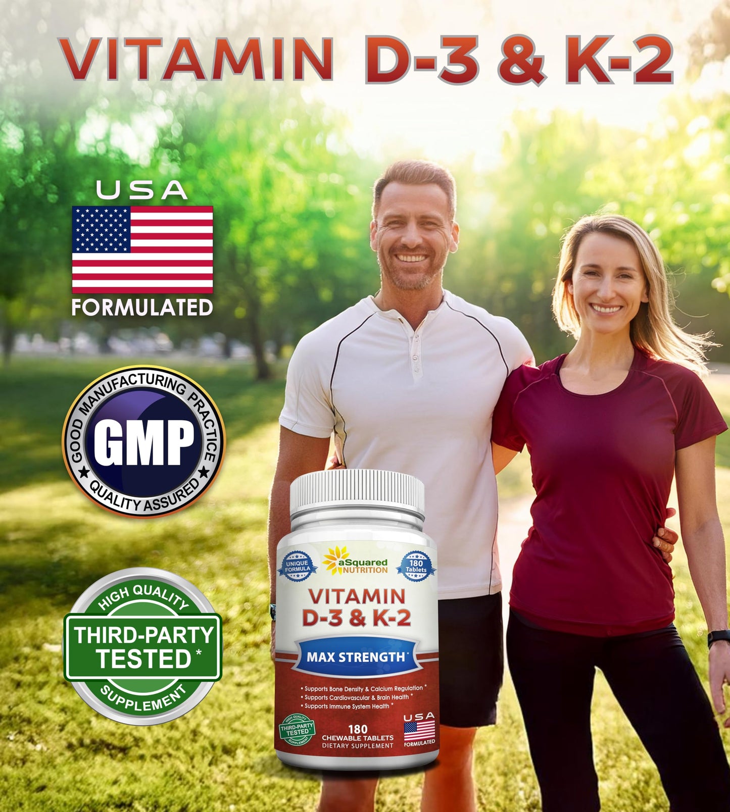 Tabletas sabor cereza vitamina D3 K2 aSquared Nutrition