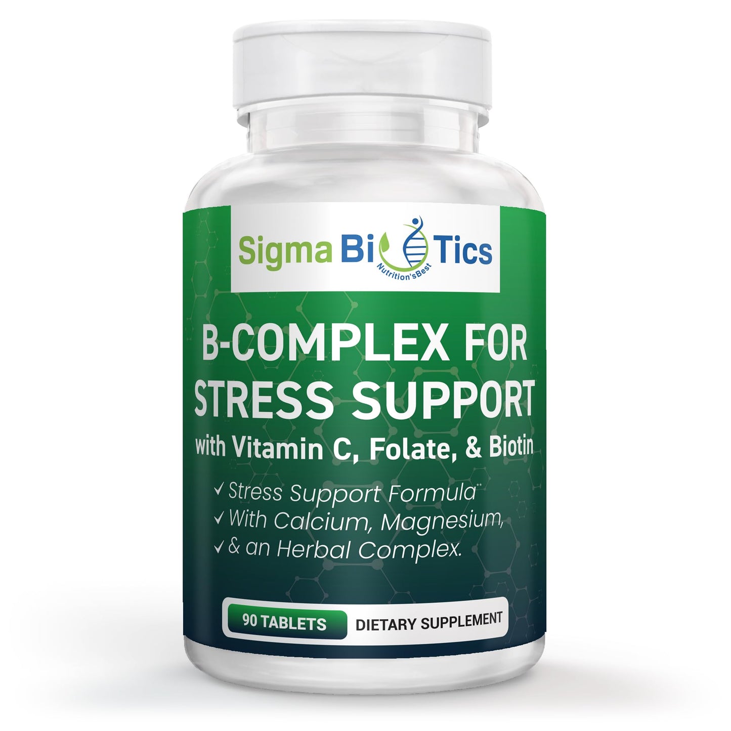 Tabletas suplementos SigmaBiotics zinc y vitaminas grupo B para energía