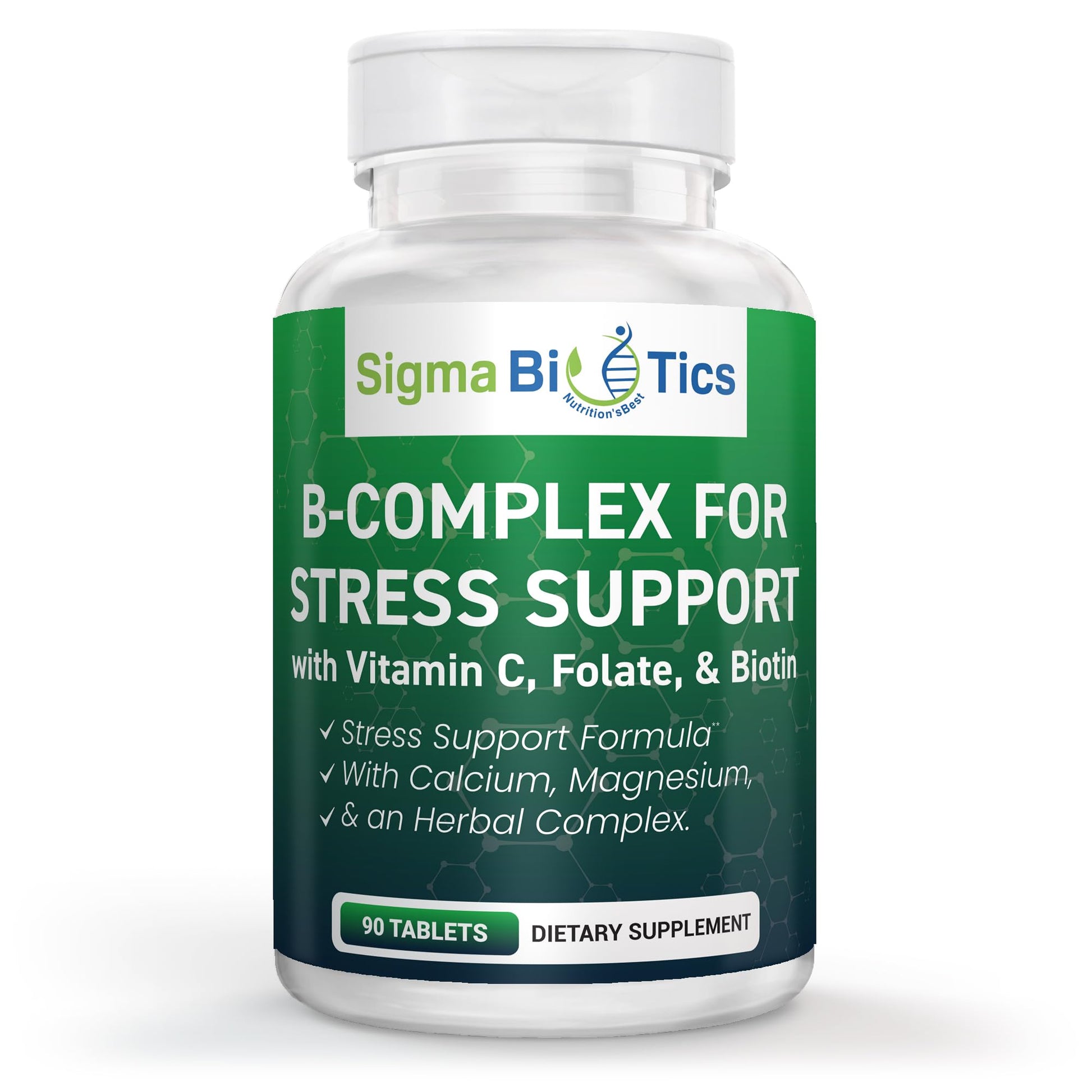 Tabletas suplementos SigmaBiotics zinc y vitaminas grupo B para energía