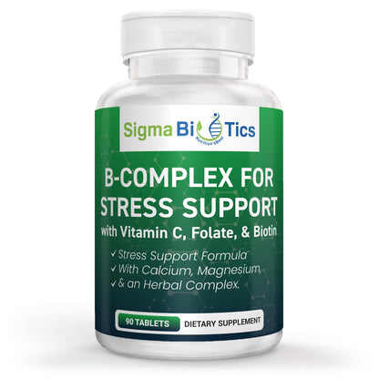 Tabletas suplementos SigmaBiotics zinc y vitaminas grupo B para energía
