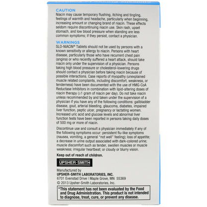 Tabletas Slo-Niacin niacina liberación controlada 500 mg