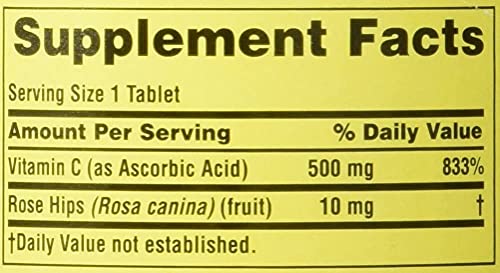 Tabletas Spring Valley vitamina C antioxidante inmunidad