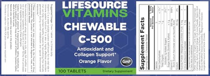 Tabletas con stevia vitamina C LifeSource sabor naranja