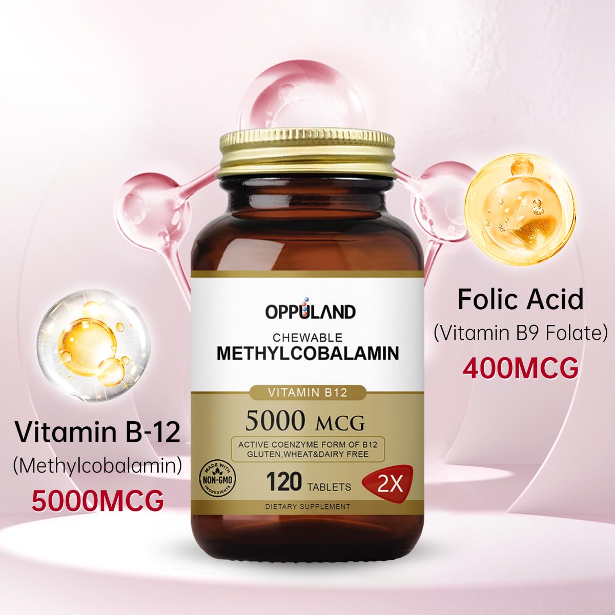 tabletas sublinguales oppuland metil b12 5000mcg sabor naranja