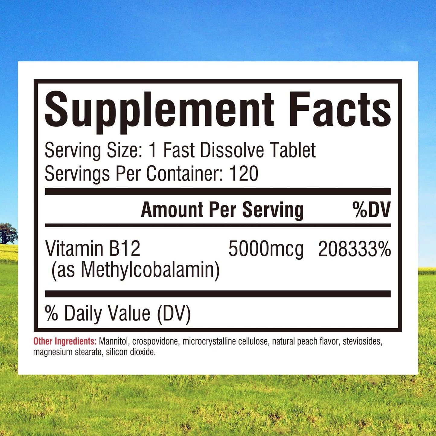 Tabletas sublinguales vitamina b12 Innate Vitality paquete