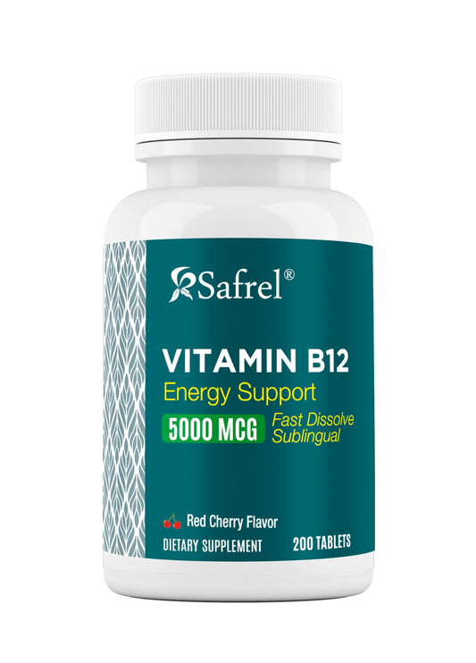 Tabletase sublinguales vitamina b12 sabor cereza roja 200 unidades Safrel