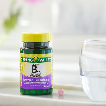 Tabletas sublinguales Vitamina B12 Spring Valley caja fusion shop