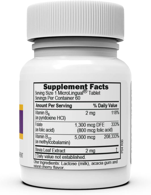 Tabletas sublinguales vitamina B12 Superior Source para energía