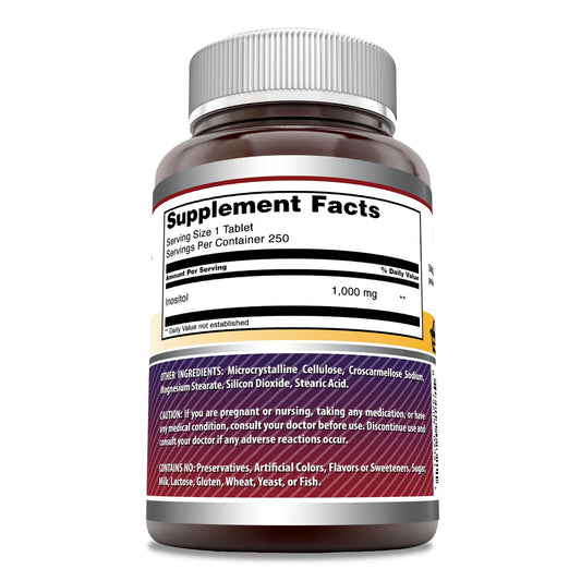 Tabletas de suplemento de inositol Amazing Formulas