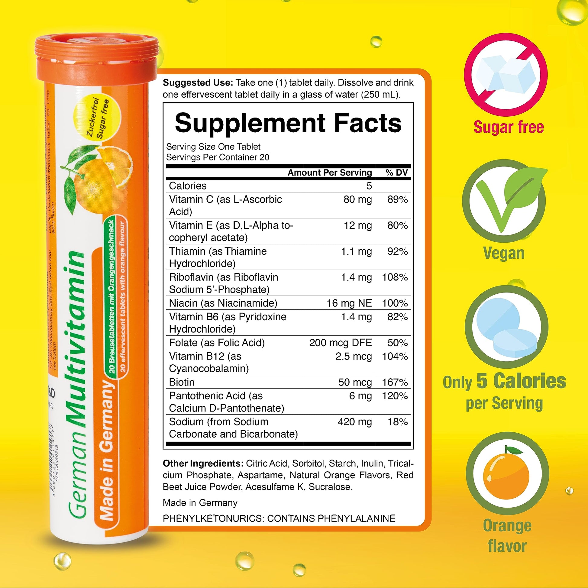 Tabletas T&D con vitamina C y zinc para inmunidad