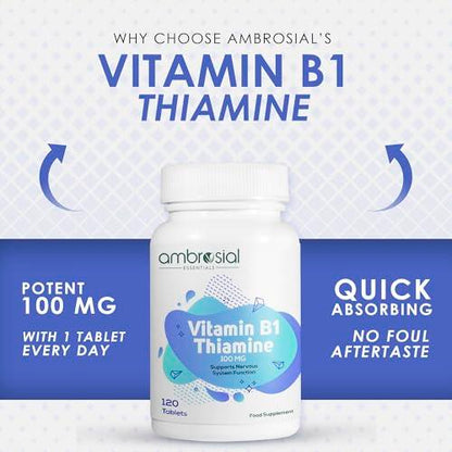 Tabletas de tiamina 100mg paquete de Ambrosial