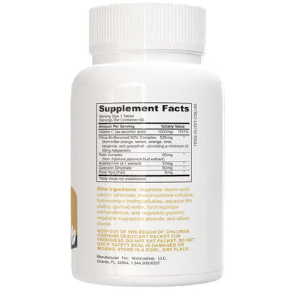 Tabletas veganas NUTRICASHOP vitamina c alta absorción