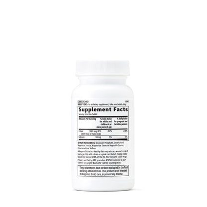 Tabletas vegetarianas de ácido fólico GNC 1000mcg paquete de 100