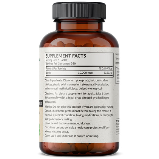 Tabletas vegetarianas Futurebiotics Biotina 10,000 MCG