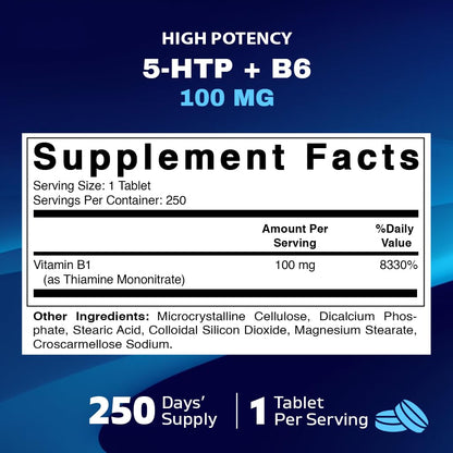 Tabletas vegetarianas Vitamatic Vitamina B1 para energía y nervios