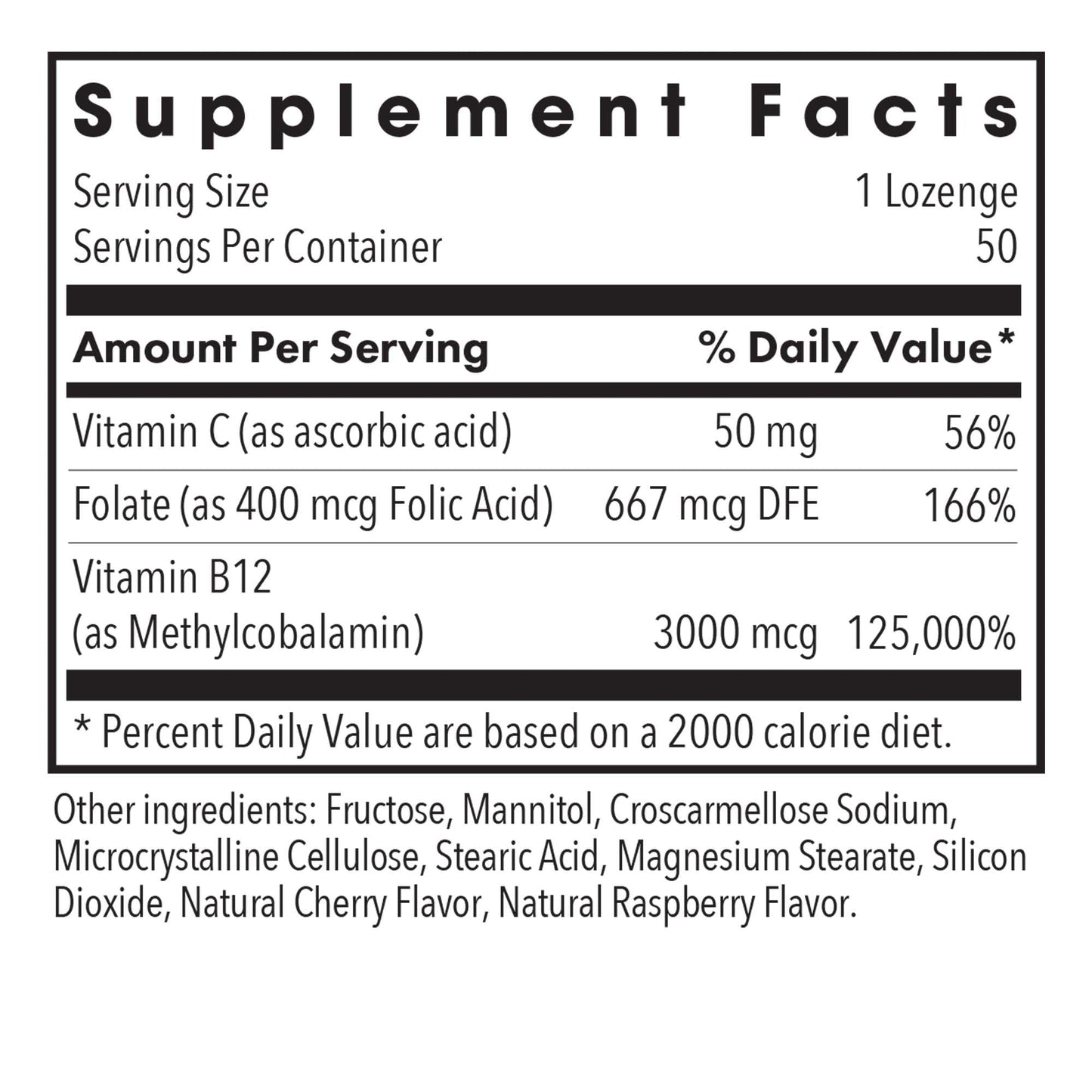 Tabletas vegetarianas vitamina B12 Allergy Research Group