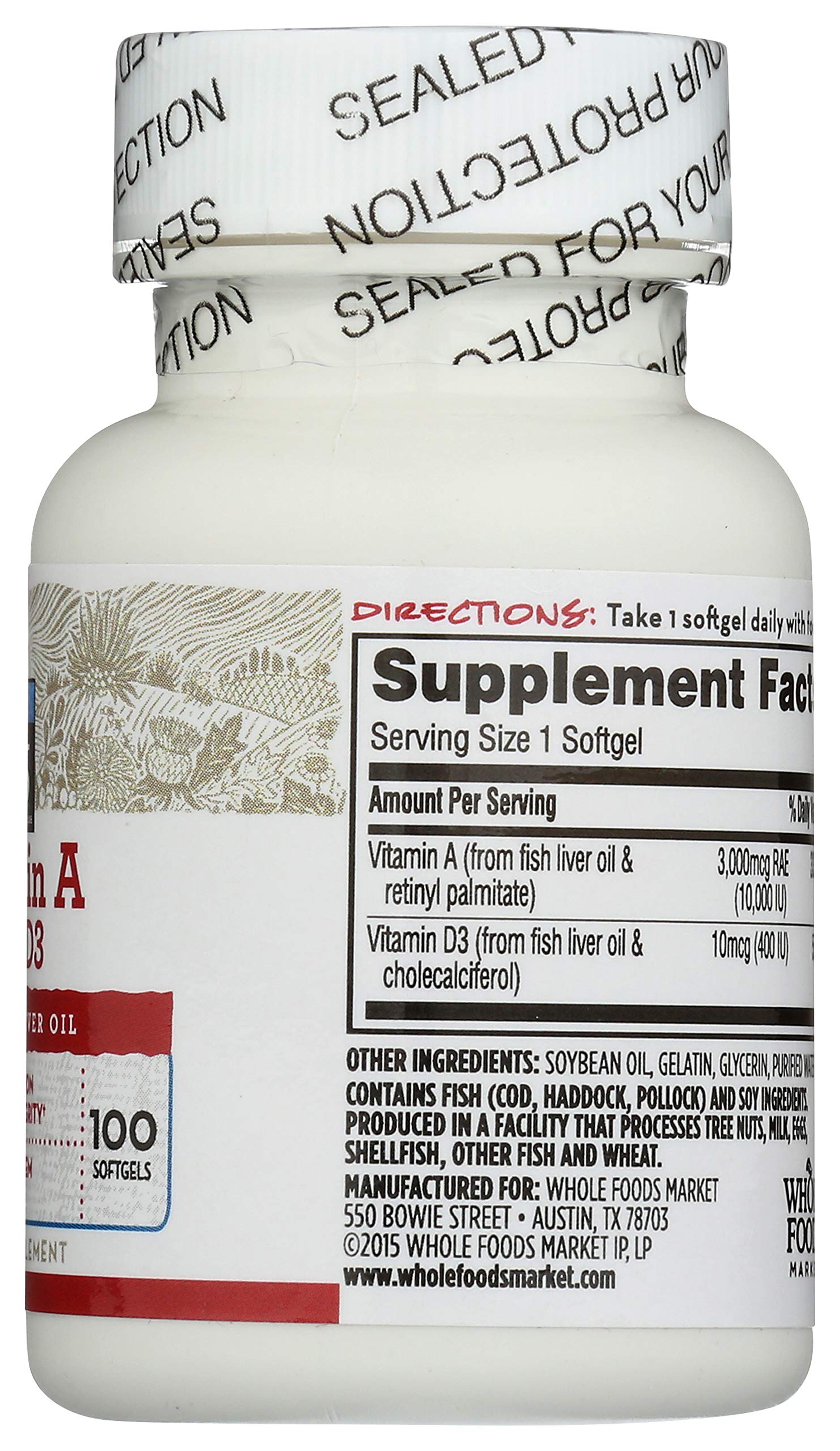 Tabletas Vitamina A-D3 365 Everyday Value para sistema inmune
