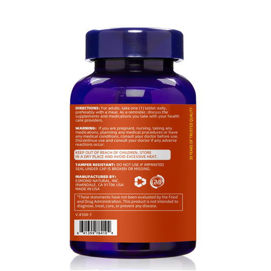 Tabletas vitamina B más C Esmond natural frasco lateral