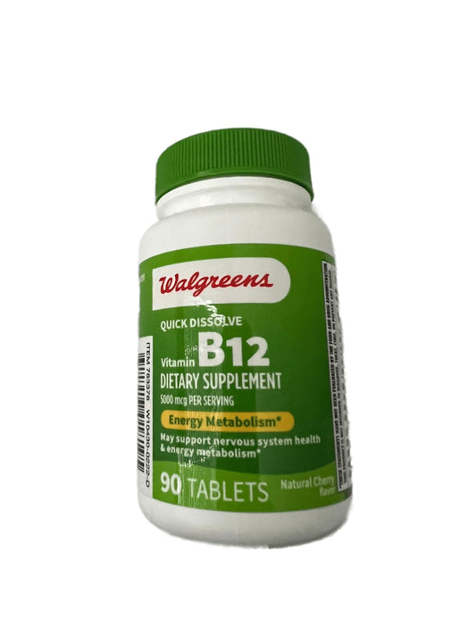 Tabletas de Vitamina B12 5000 mcg Walgreens