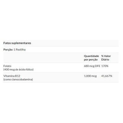 tabletas de vitamina b12 con ácido fólico Swanson color rosa