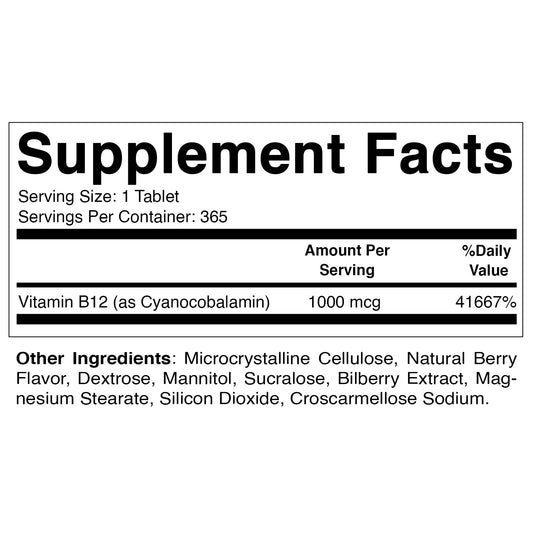 Tabletas vitamina b12 disolución rápida Vitamatic