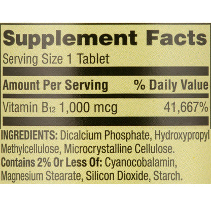Tabletas vitamina b12 para formación glóbulos rojos y vitalidad