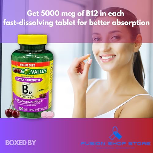 Tabletas de vitamina B12 de Spring Valley sabor cereza