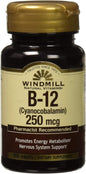 Tabletas de vitamina B-12 Windmill 100 Mcg