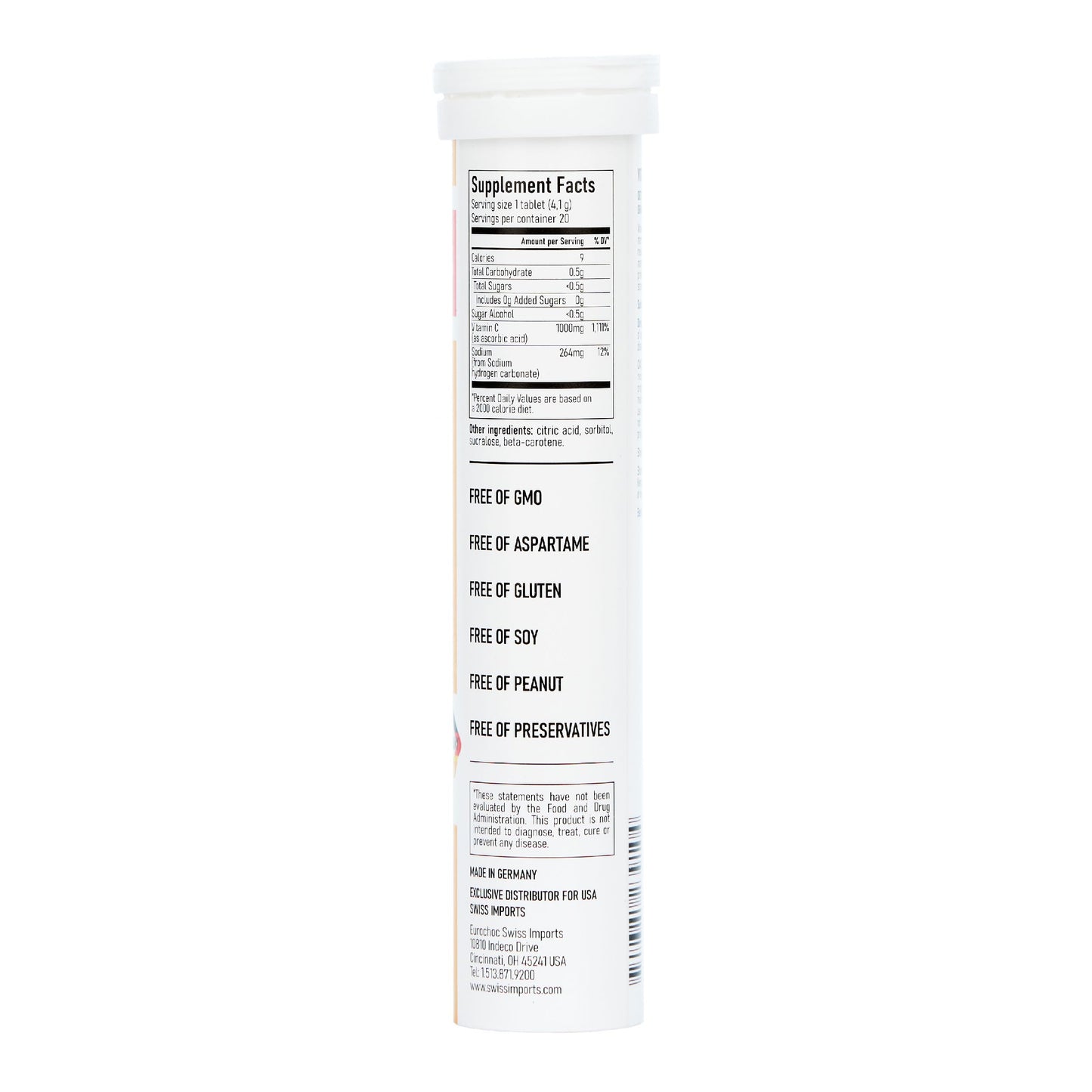 tabletas de vitamina c effervescentes 1000mg swiss imports