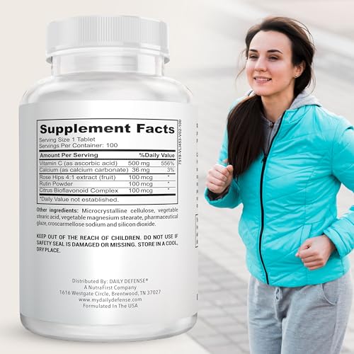 Tabletas vitamina c y escaramujo Daily Defense
