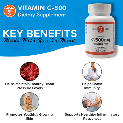 Tabletas vitamina c escaramujo Holistic Health paquete