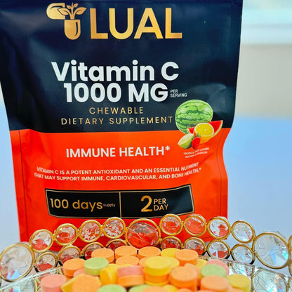 Tabletas vitamina c LUAL sin gluten para salud y bienestar