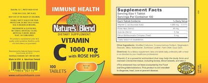 Tabletas de vitamina c natures blend libre de gluten conservadores