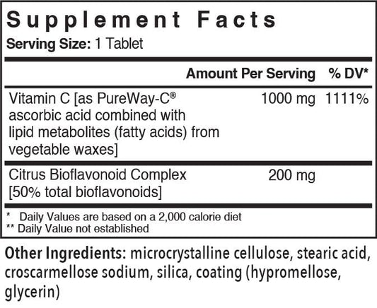 Tabletas vitamina c Patient One lipid matrix bioflavonoides