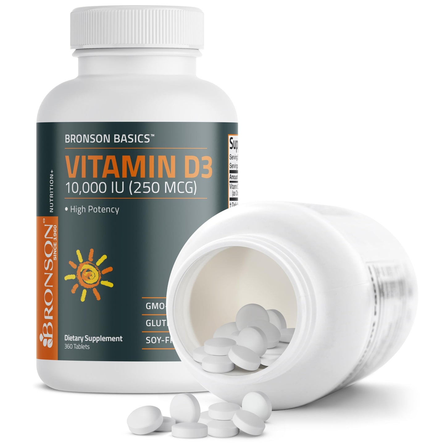 Tabletas vitamina d3 bronson sin OMG 360 tabletas