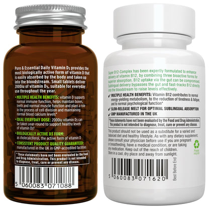 Tabletas vitamina d3 diarias para salud inmune y energía