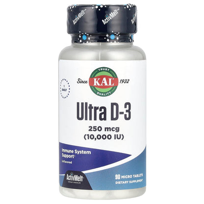 Tabletas vitamina D3 Kal 10000 UI 90 unidades