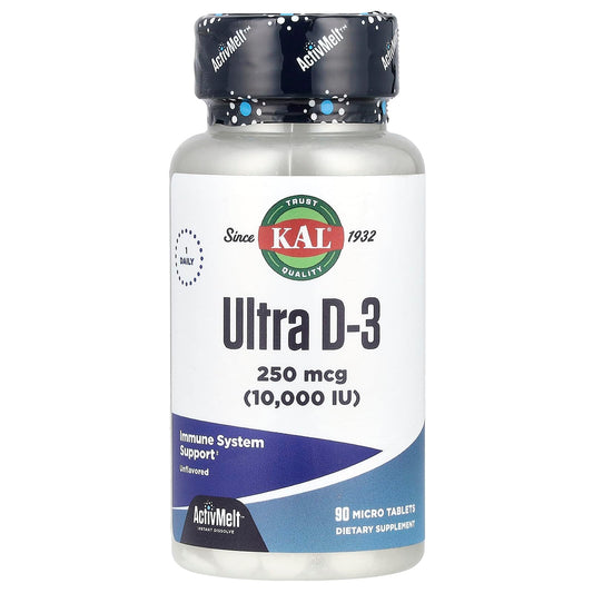 Tabletas vitamina D3 Kal 10000 UI 90 unidades