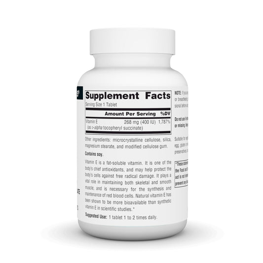Tabletas vitamina e source naturals paquete 100 unidades