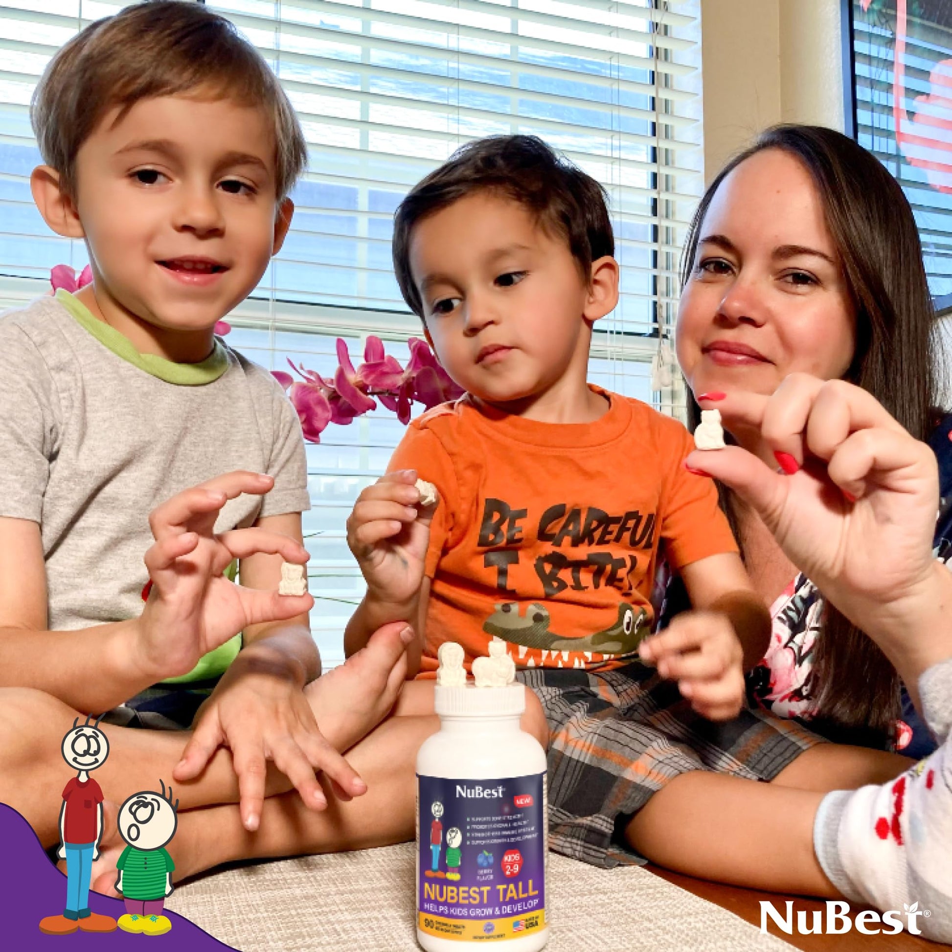Tabletas de vitamina NuBest Tall Kids con sabor a baya para niños