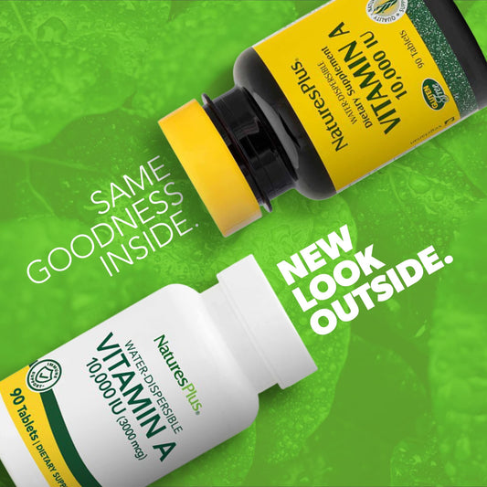 Tabletas vitaminas A NaturesPlus alta potencia con aceite de hierba limón