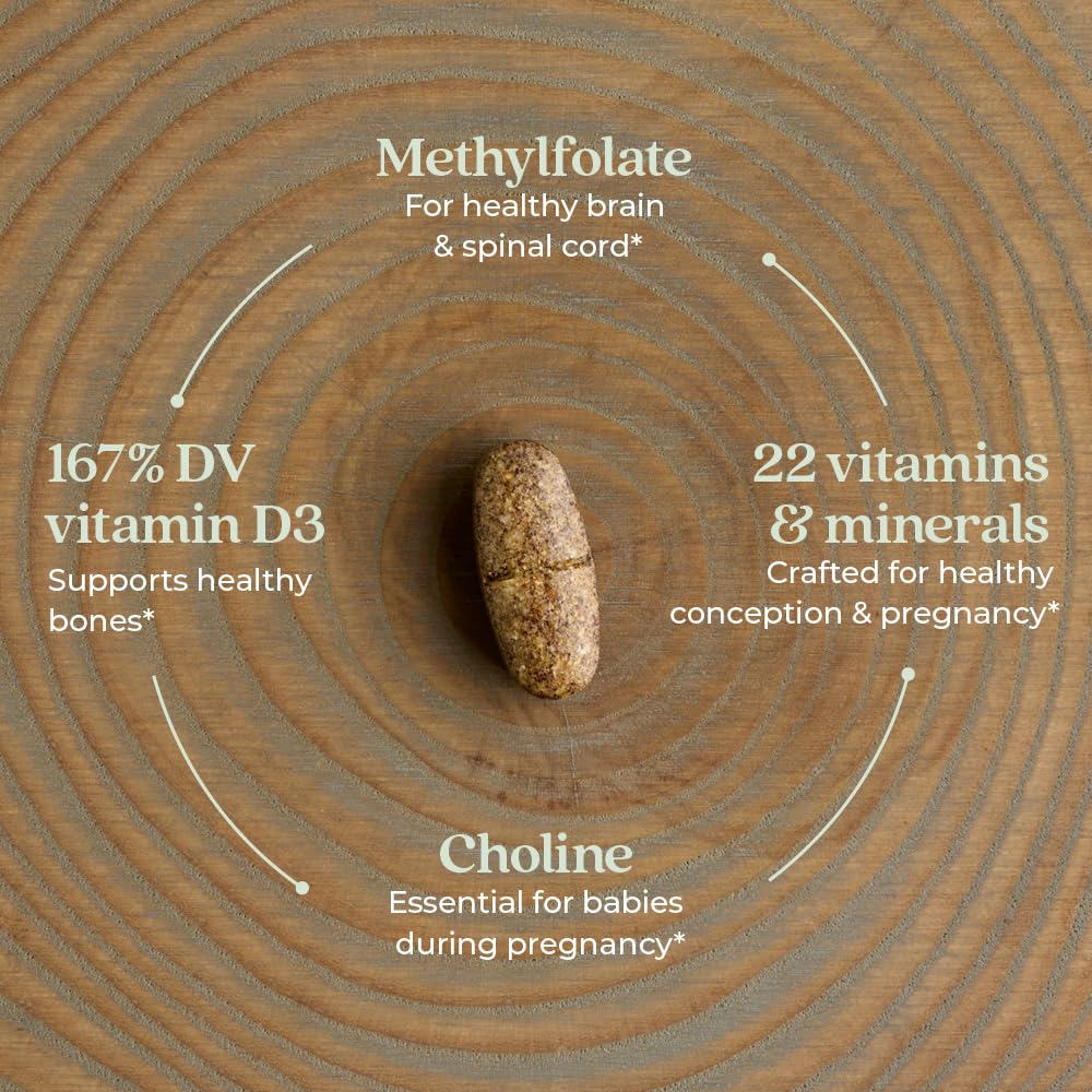 Tabletas vitaminas New Chapter prenatales para mamá y bebé