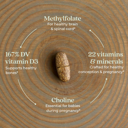 Tabletas vitaminas New Chapter prenatales para mamá y bebé